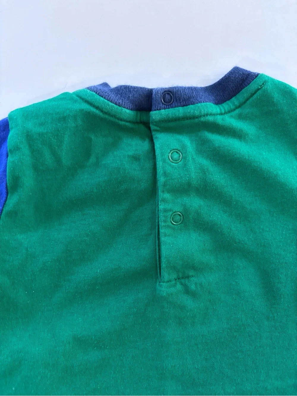 RALPH LAUREN Colorblock Shortall  Onesie Orange Blue White Green Size 9 Months